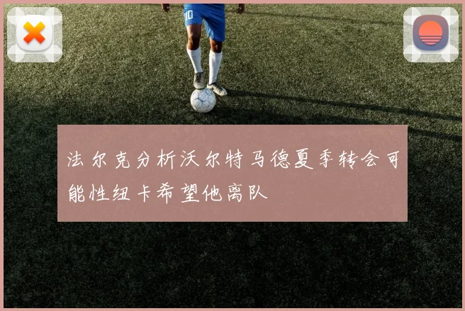 法尔克分析沃尔特马德夏季转会可能性纽卡希望他离队